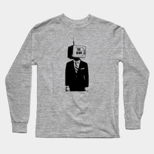 TV Head News Junkie Long Sleeve T-Shirt